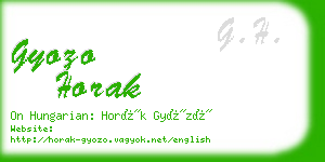 gyozo horak business card